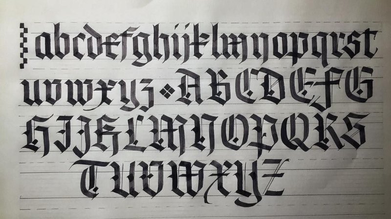 Фрактура шрифт алфавит