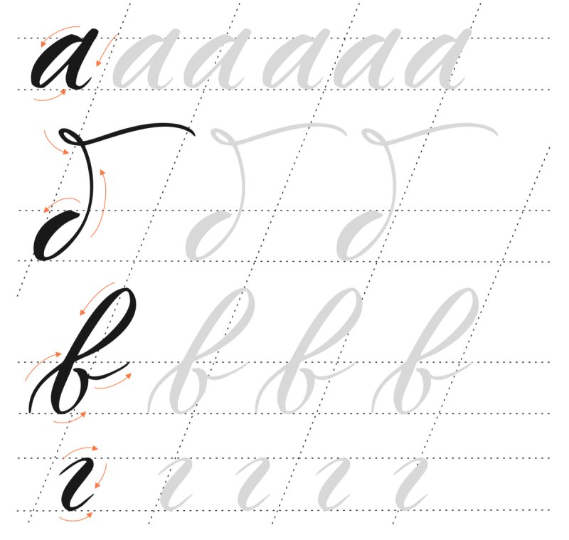 Каллиграфические прописи русские