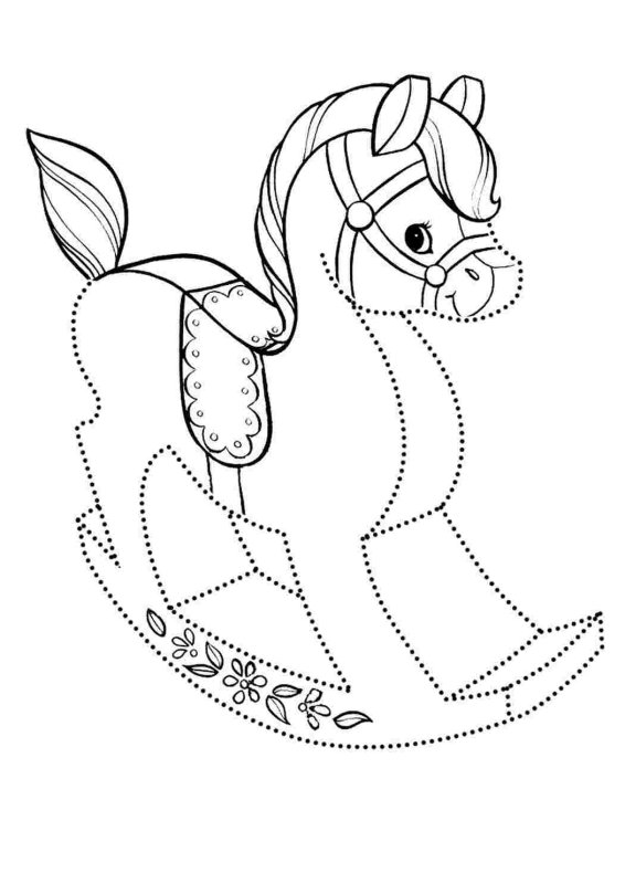 Единорожку обводить по точкам