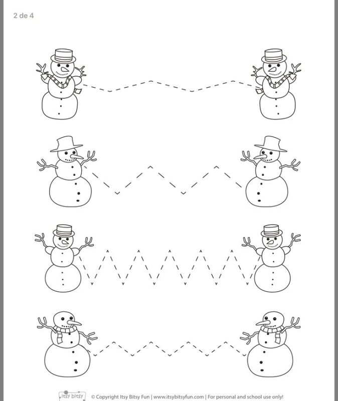 Зимние графомоторные задания для дошкольников