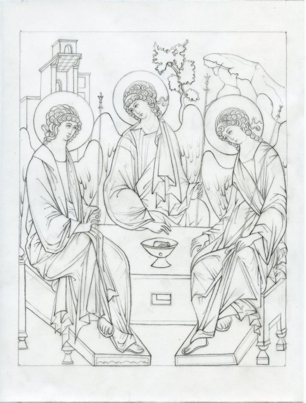 Святая Троица Рублева прориси