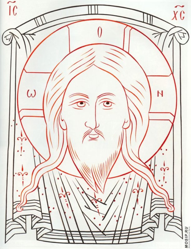 Спас Пантократор прорись