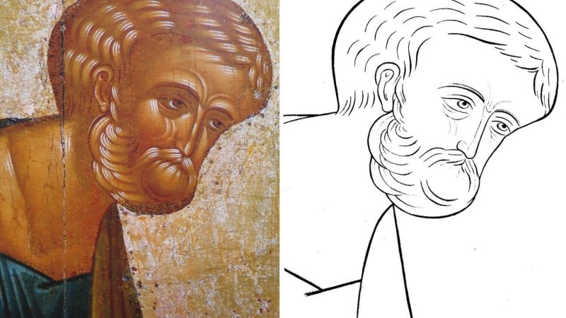 Прориси нос на иконах