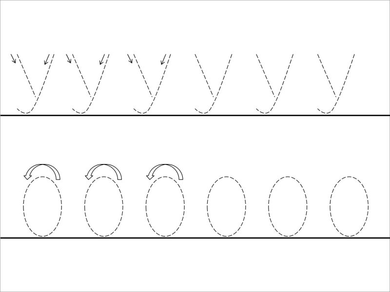 Гласные прописи для дошкольников