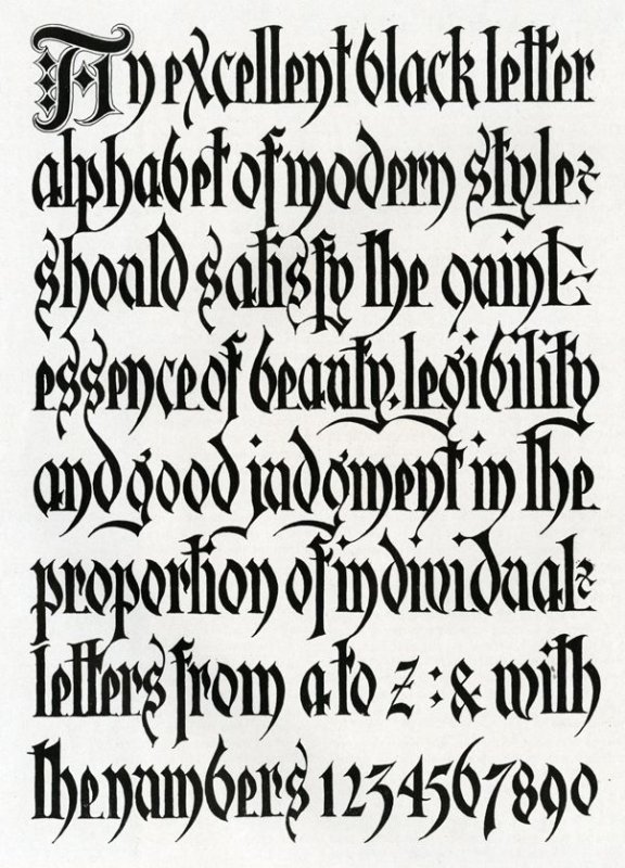 Каллиграфия шрифт русский Готика