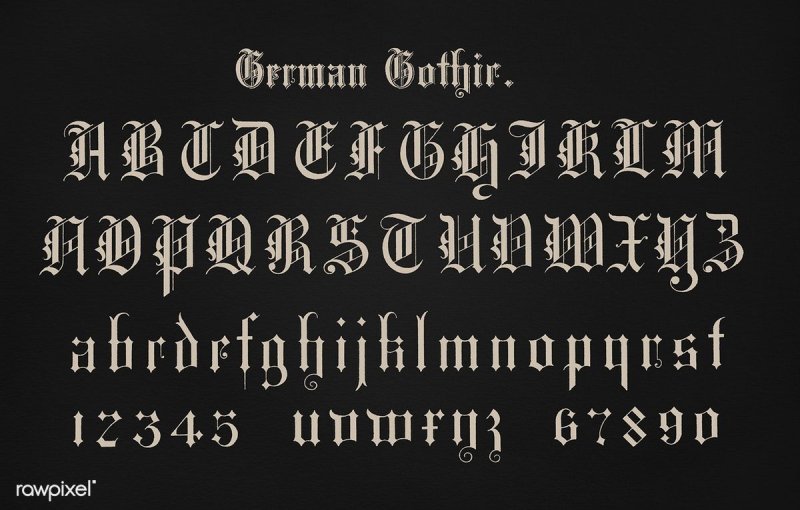 Готический шрифт немецкий