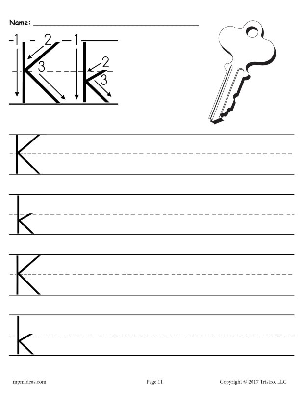 Letter k Worksheet