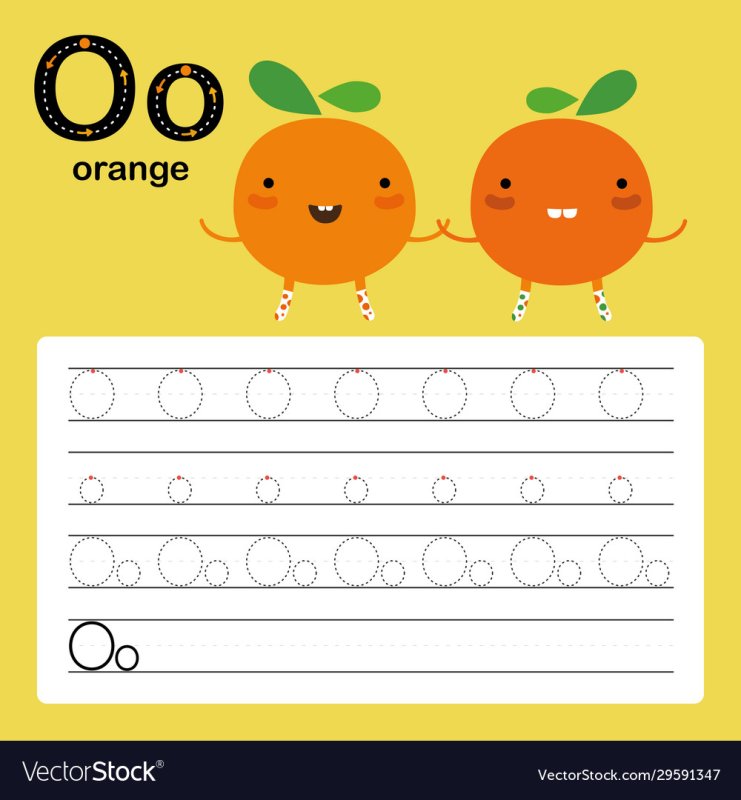 Letter o Orange