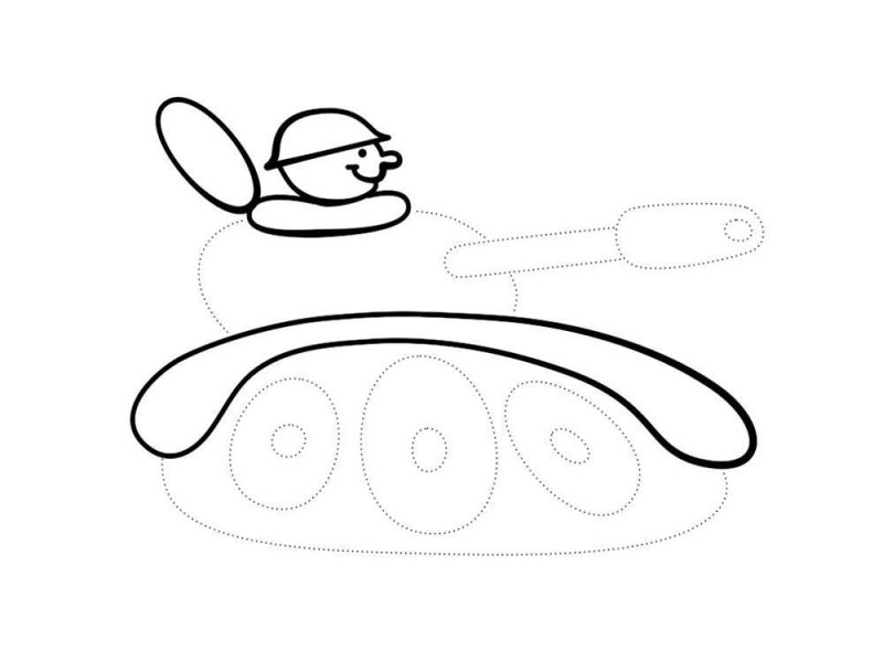 Трафарет танка для рисования