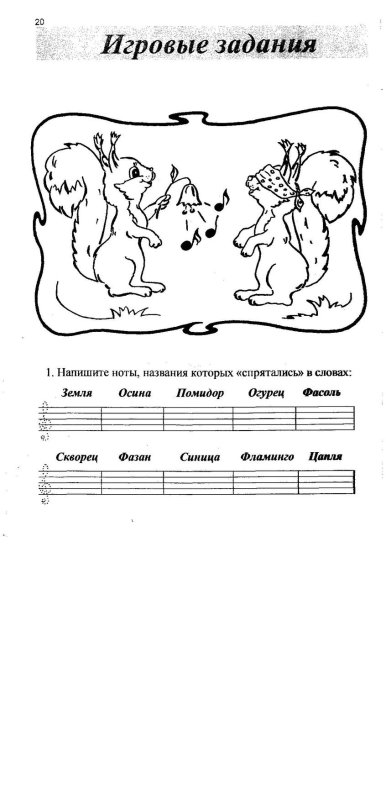 Прописи длительности нот