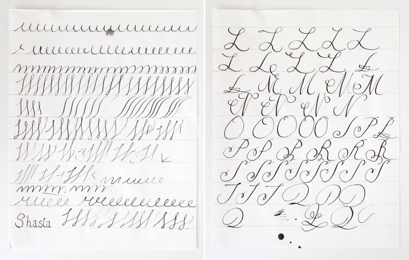 Упражнения для каллиграфического почерка для начинающих