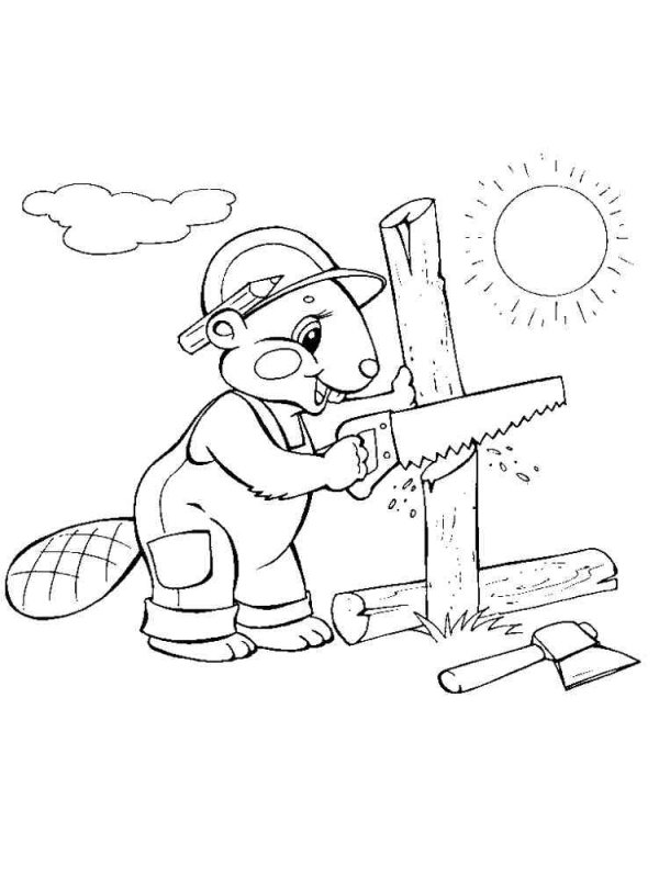 Бобр добр раскраска