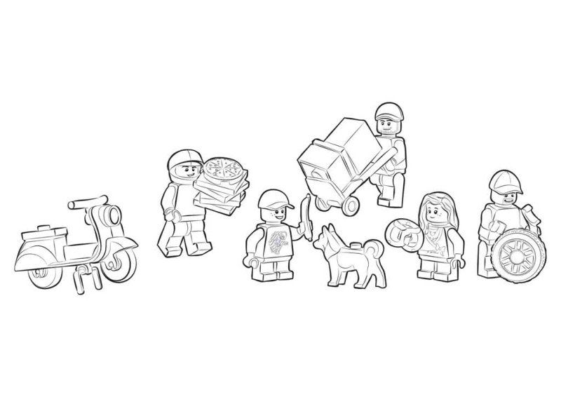 Раскраски для мальчиков лего человечки
