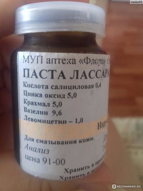 Салицоло-цинковая паста лассрара