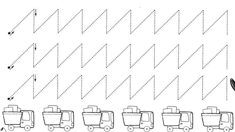 Прописи для дошкольников прямые линии
