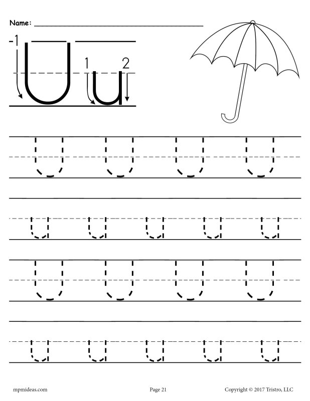 Буква uu пропись