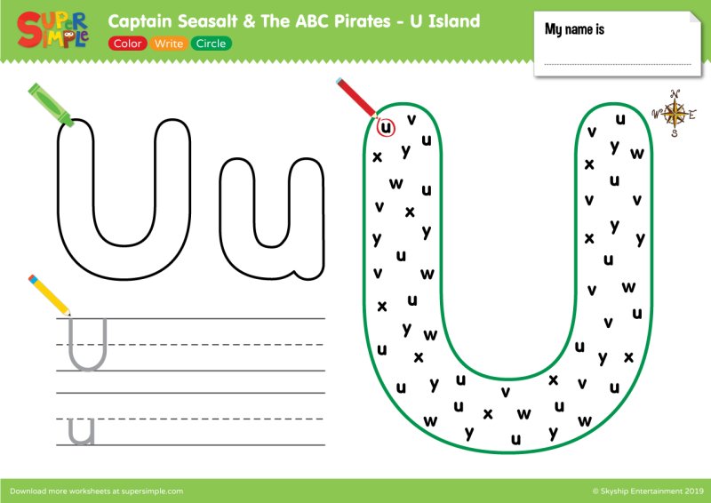 Английская буква u задания