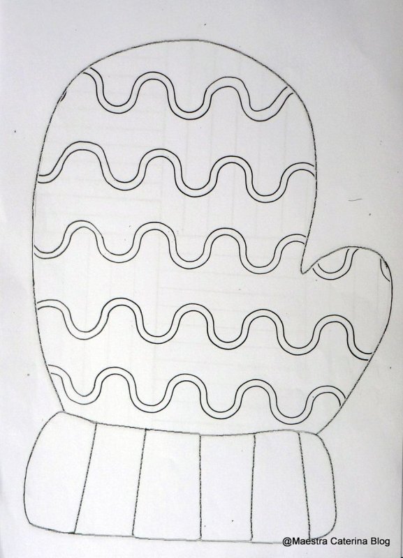 Рукавичка раскраска для детей