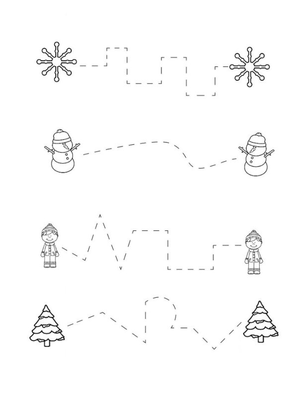 Зимние задания для дошкольников