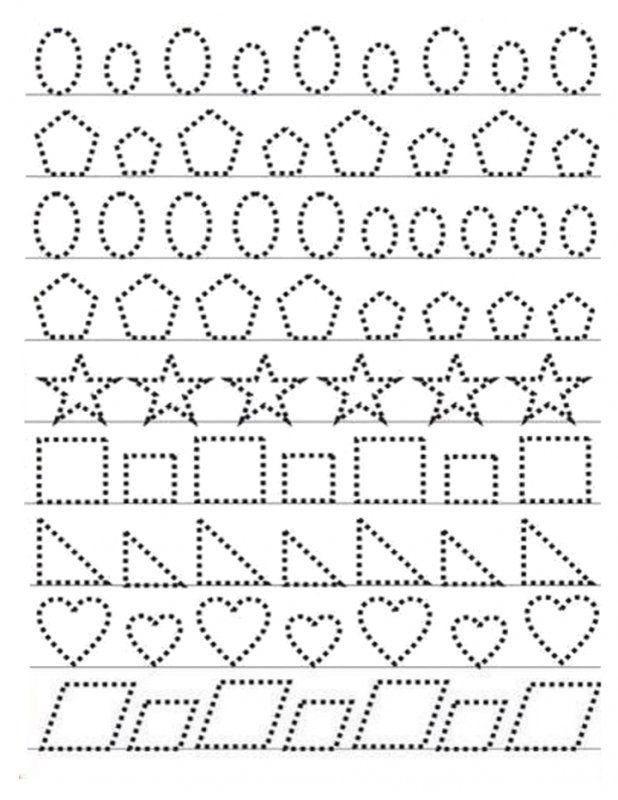 Фигуры для обводки для детей