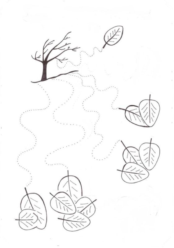 Графомоторика для детей на тему осень