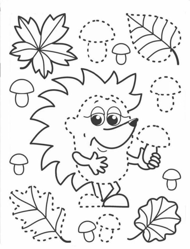 Обводилки осенние для дошкольников