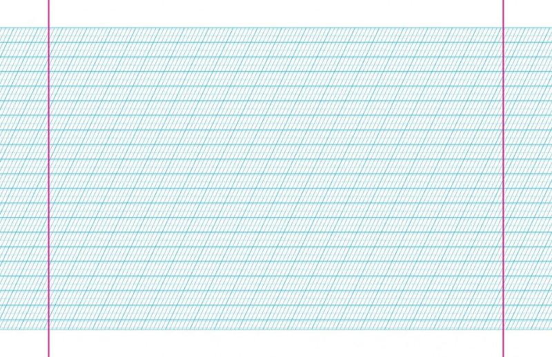 Разлиновка узкая косая линия а4