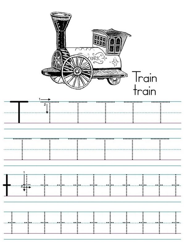 Буква t английская пропись