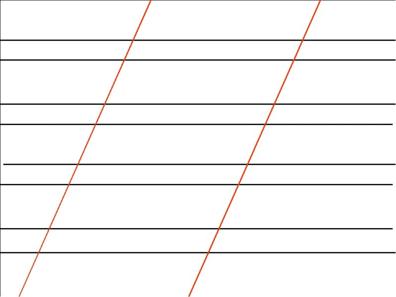Разлиновка косая линия а4