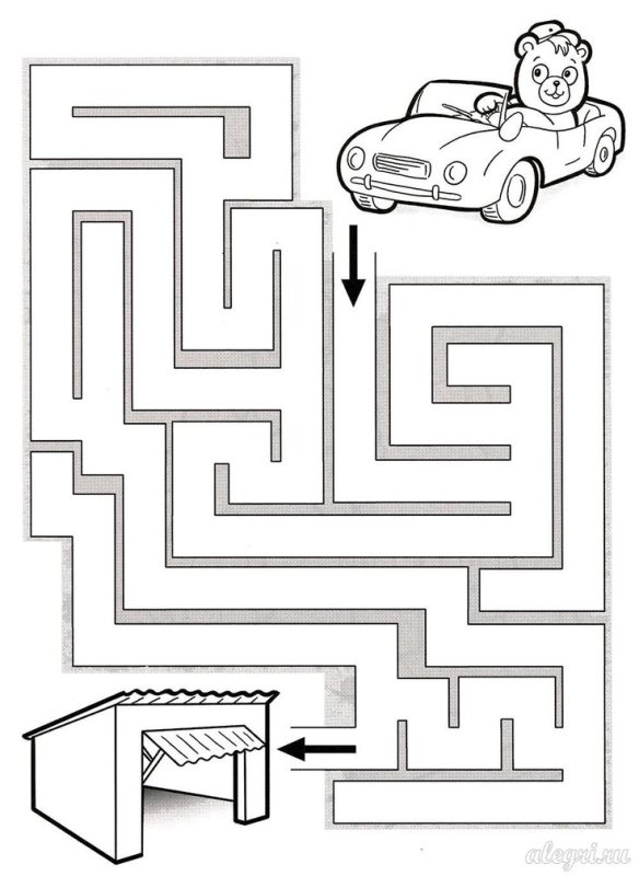 Задание Лабиринт для детей 4-5 лет
