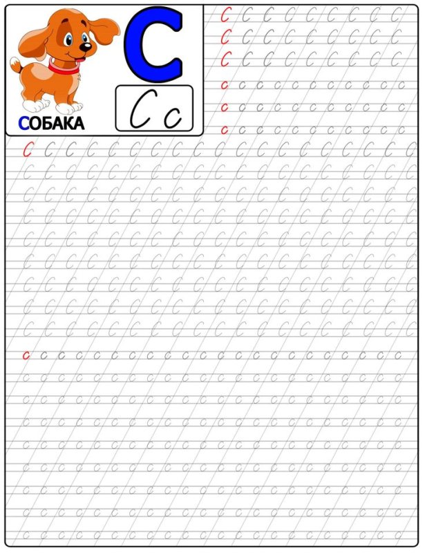 Прописи буквы а заглавной и строчной