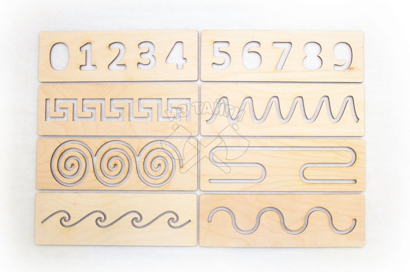 Деревянные прописи трафареты