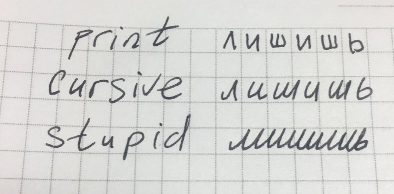 Русский курсив для иностранцев