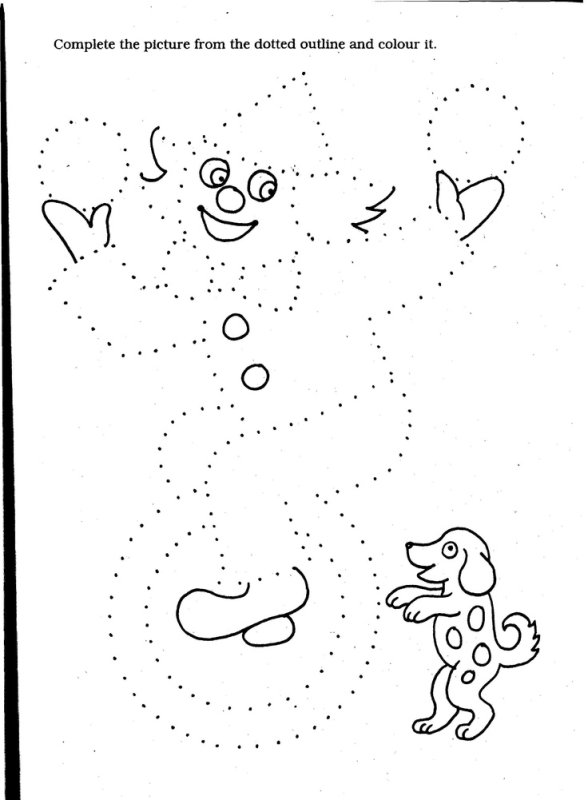 Клоун обведи по точкам