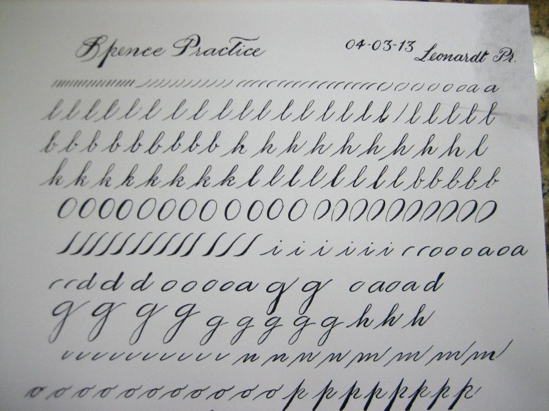 Каллиграфия почерк