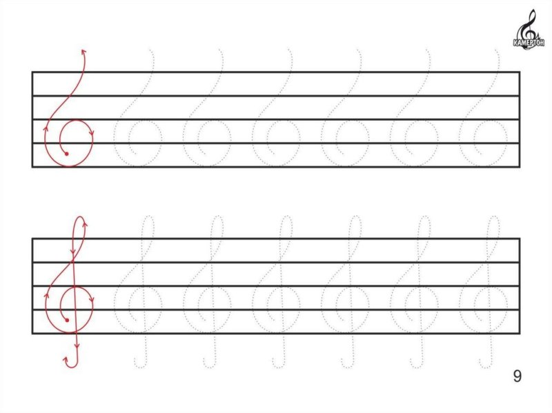 Нотные прописи скрипичный ключ