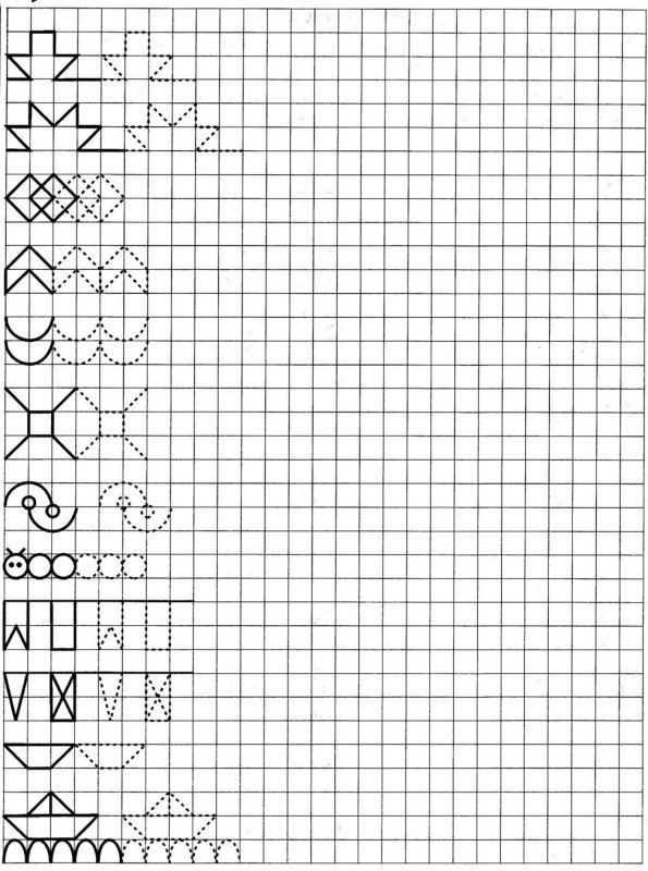 Узоры по клеточкам в тетради