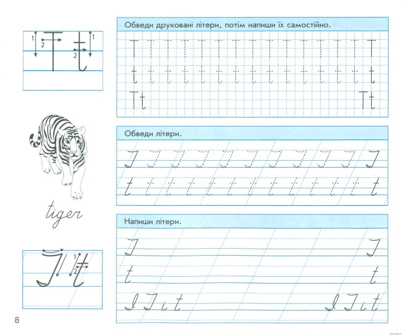 Прописи английских букв