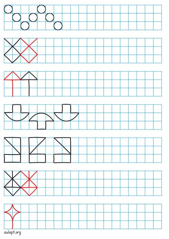 Узоры в клеточку для дошкольников