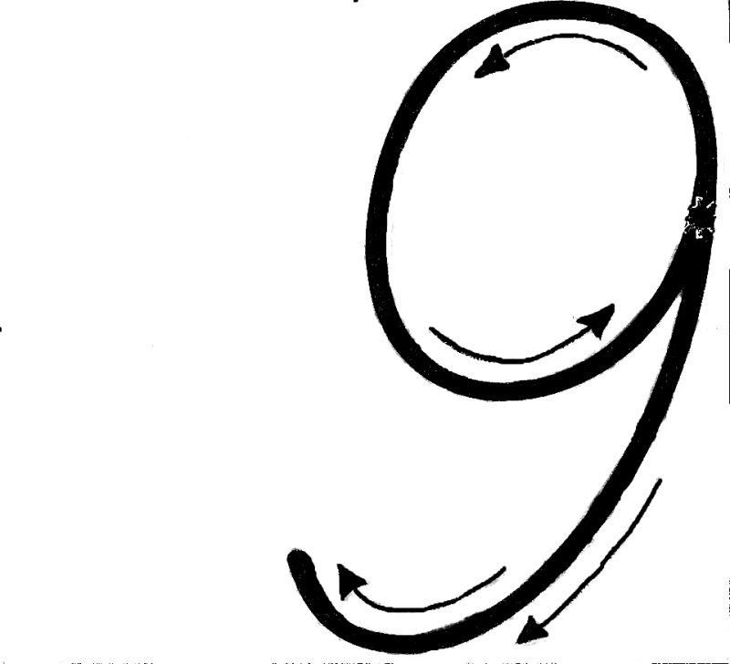 Правописание цифры 9
