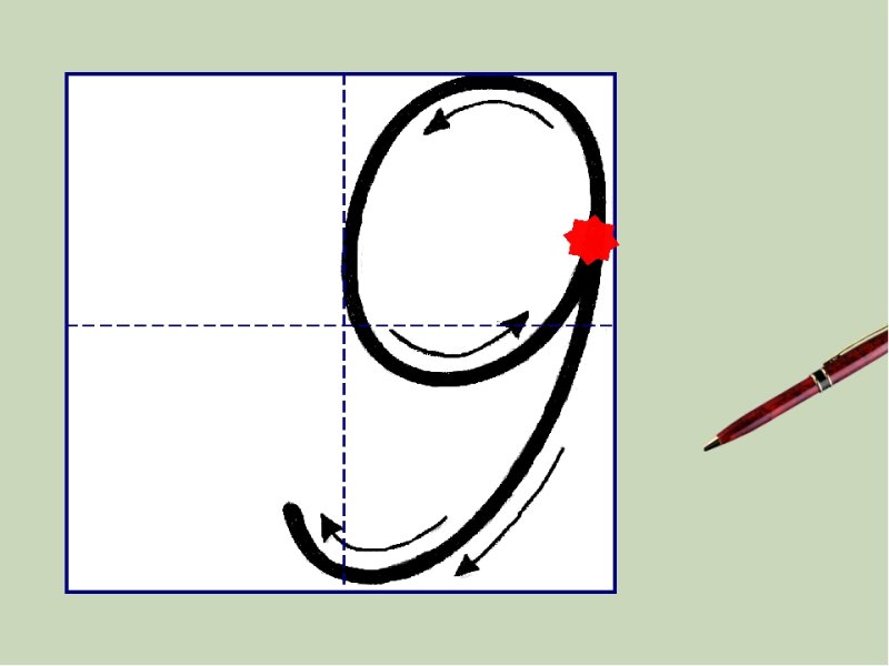 Написание цифры 9 1 класс