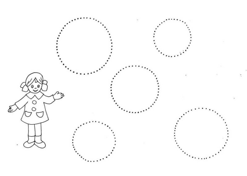Рисунок пунктиром для детей