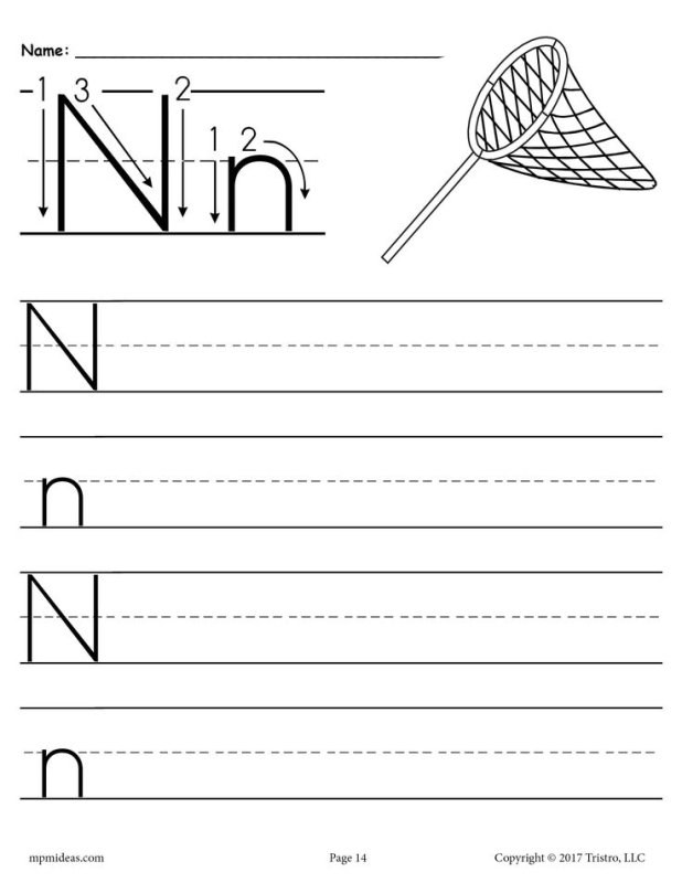 Английская буква n задания