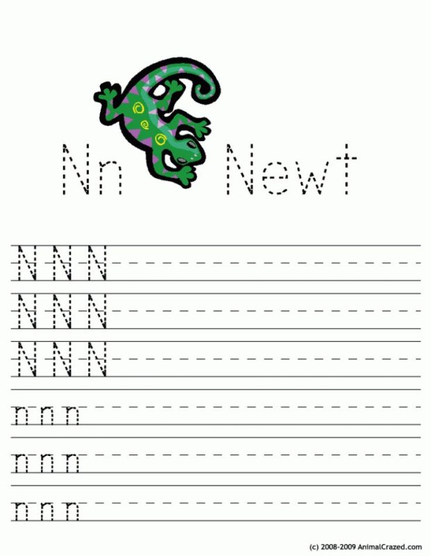 Letter n прописи