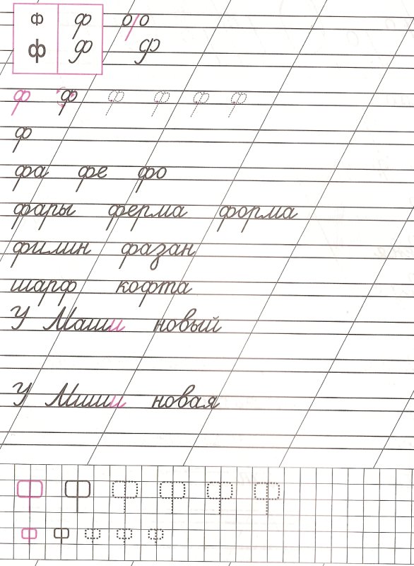 Строчная буква ф