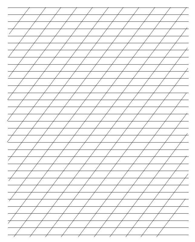 Разлиновка частая косая линия а4