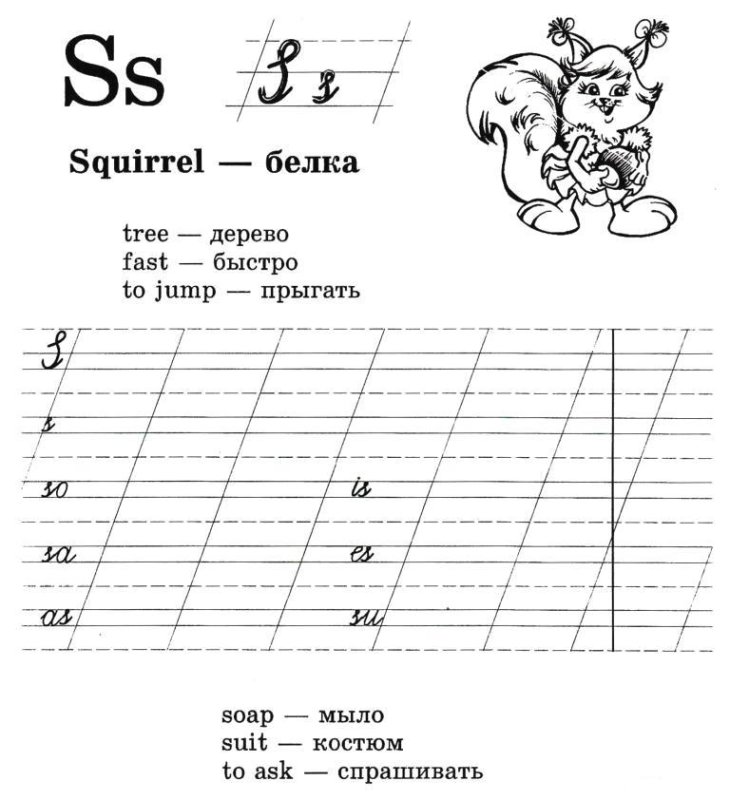 Прописные английские буквы прописи