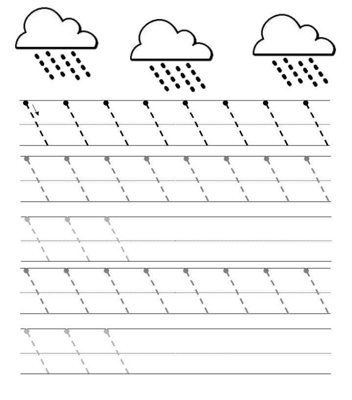 Прописи прямые и наклонные вертикальные линии
