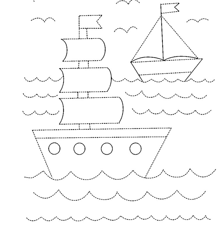 Пропись для дошкольников с корабликом